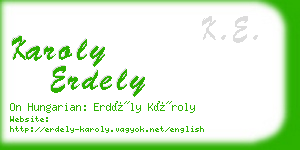 karoly erdely business card